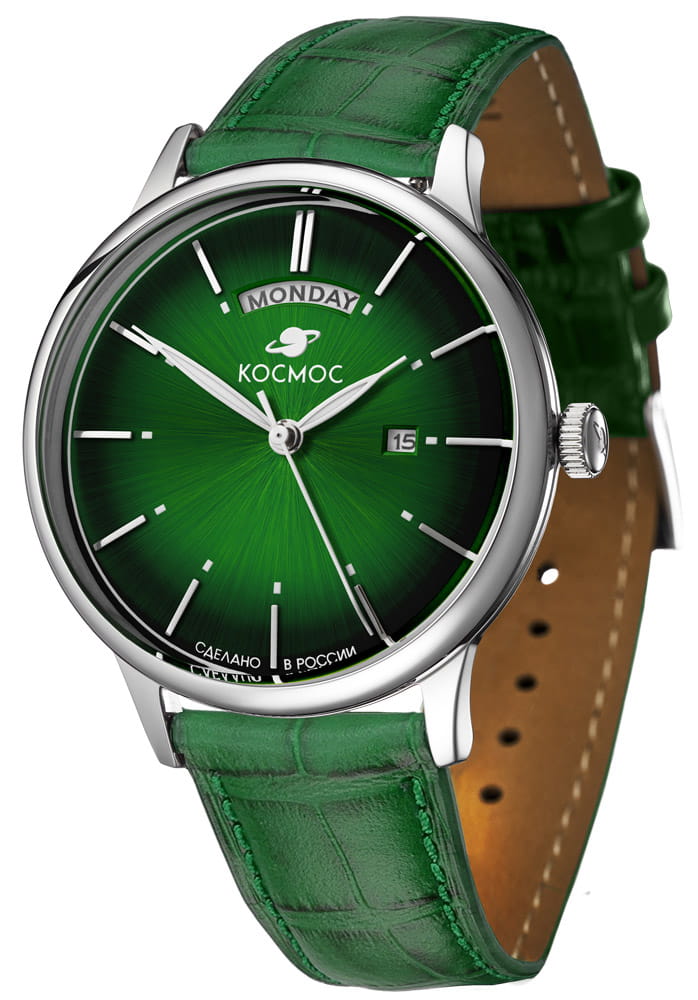 Космос K 011.17.38 мужские часы застежка крупным планом